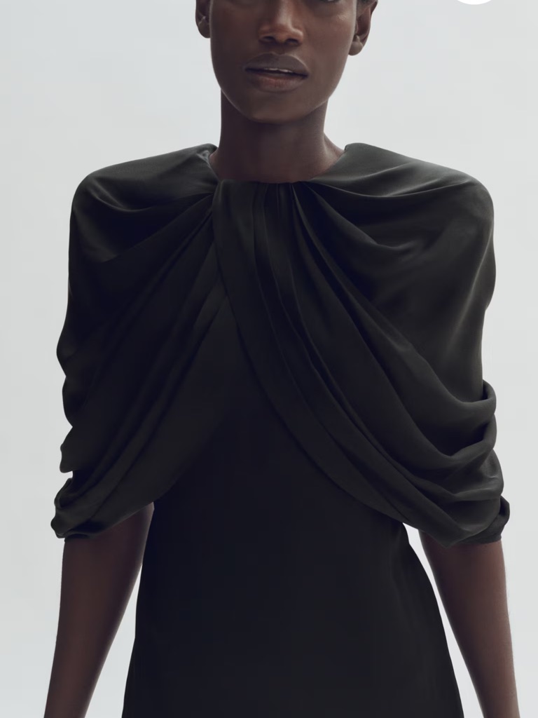 Stella Mccartney H&M Draped Satin Mini Dress Xxs